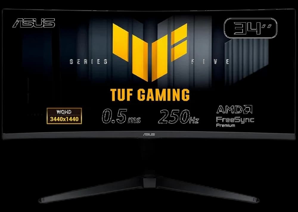 Monitor Gamer Curvo ASUS TUF Gaming 34" WQHD VG5A Series 250Hz 0,5ms